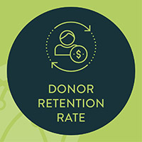 One of the most vital analytics for nonprofits, your donor retention rate shows you how many supporters continue to give year-over-year.