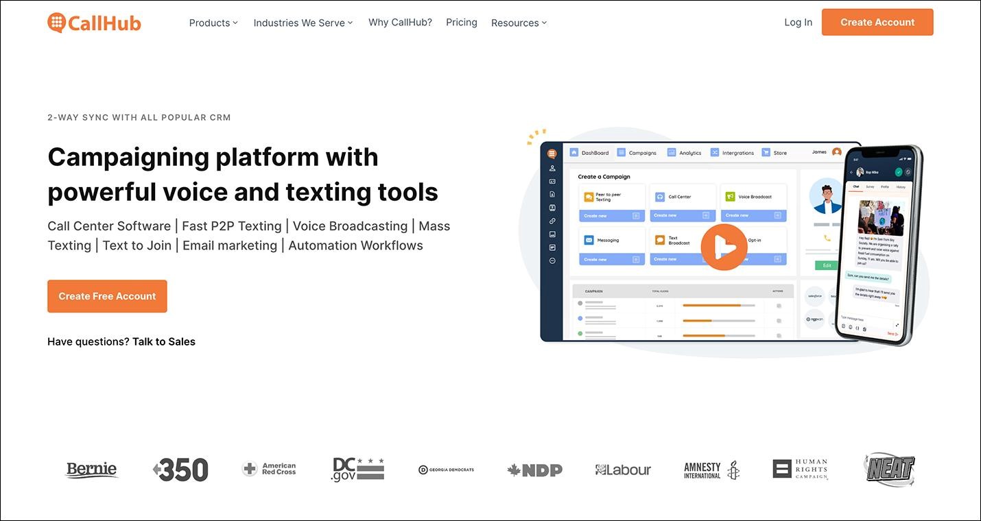 Explore CallHub's full suite of communication tools and Blackbaud integrations.