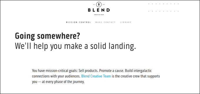 Blend Creative team homepage