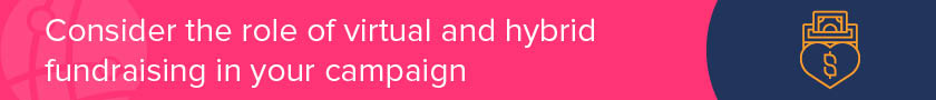Consider the role of virtual and hybrid fundraising in year-end giving.