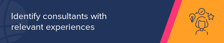 Find a Salesforce consultant with relevant experience.