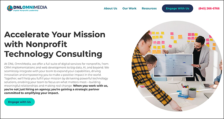 Screenshot of DNL OmniMedia’s homepage