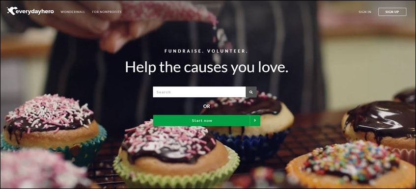 EverydayHero is an extremely donor-friendly peer-to-peer fundraising platform by Blackbaud.