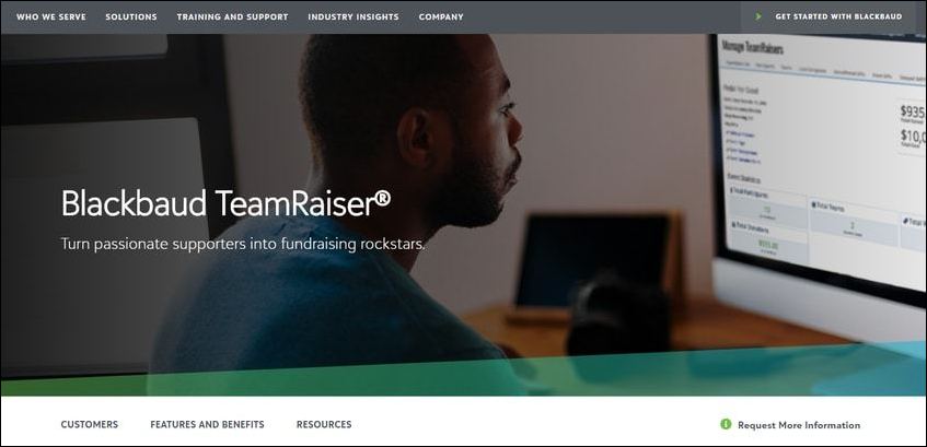 TeamRaiser is Blackbaud's most comprehensive P2P solution.