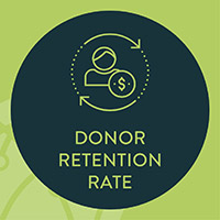 One of the most vital analytics for nonprofits, your donor retention rate shows you how many supporters continue to give year-over-year.