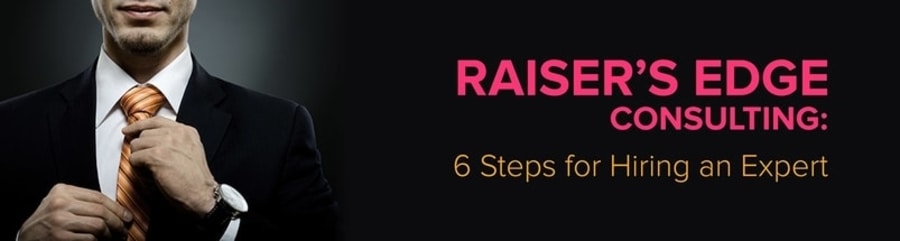 A Raiser's Edge consultant can help your organization make the most of its new tools.
